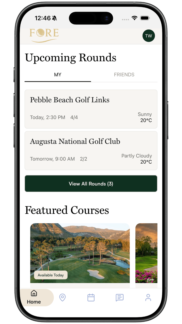 Fore app screenshot 1